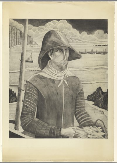 Śruba bretońska Breton Fisherman II (tytuł oryginalny) autorstwa Lodewijk Schelfhout (signed by artist)