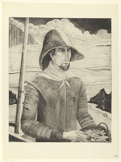Śruba bretońska Breton Fisherman II (tytuł oryginalny) autorstwa Lodewijk Schelfhout (signed by artist)