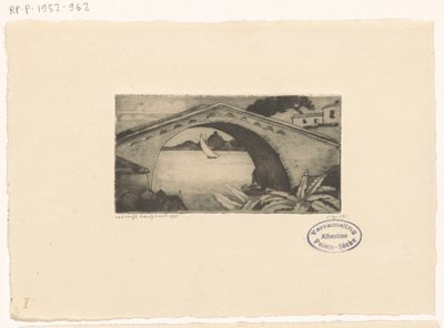 Brug na Korsyce Le Pont Corse (tytuł oryginalny) autorstwa Lodewijk Schelfhout (signed by artist)