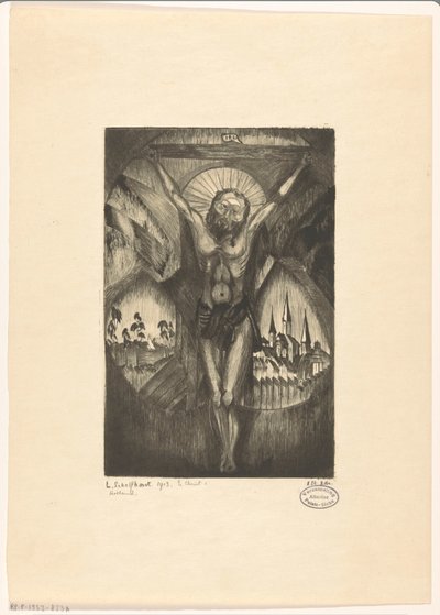 Chrystus na krzyżu Le Christ I (oryginalny tytuł na obiekcie) autorstwa Lodewijk Schelfhout (signed by artist)
