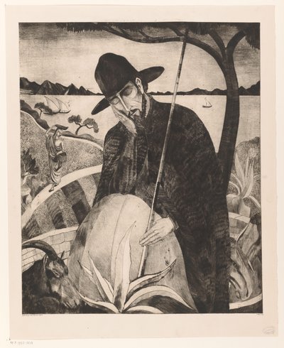 Owczarek Korsykański Le Berger Corse II (tytuł oryginalny) autorstwa Lodewijk Schelfhout (signed by artist)