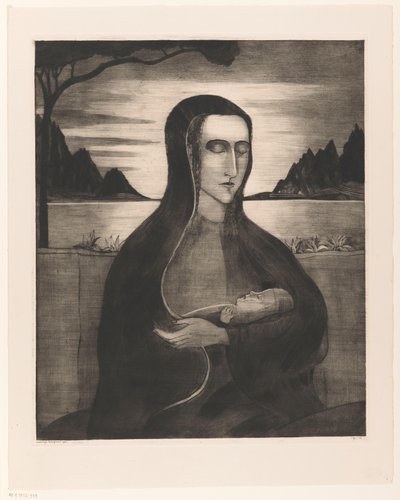 Korsykanka z dzieckiem Femme Corse avec enfant (tytuł oryginalny) autorstwa Lodewijk Schelfhout (signed by artist)