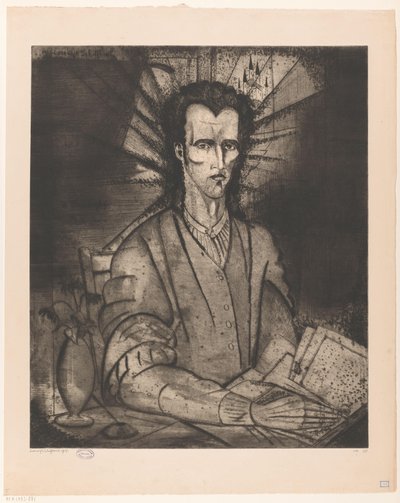 Filosoof Le Philosophe (oryginalny tytuł na obiekcie) autorstwa Lodewijk Schelfhout (signed by artist)