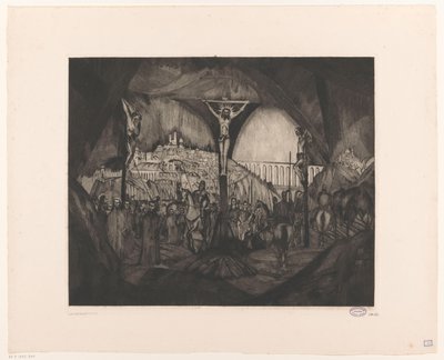 Golgota I (tytuł oryginalny) autorstwa Lodewijk Schelfhout (signed by artist)