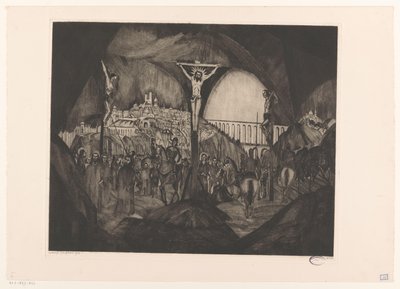 Golgota I (tytuł oryginalny) autorstwa Lodewijk Schelfhout (signed by artist)