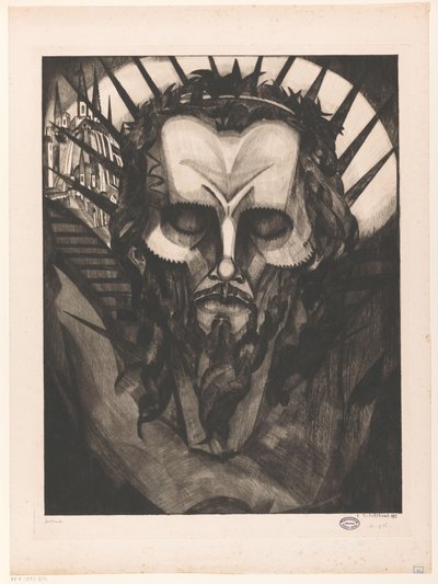 Głowa Chrystusa Tête de Christ I (tytuł oryginalny) autorstwa Lodewijk Schelfhout (signed by artist)