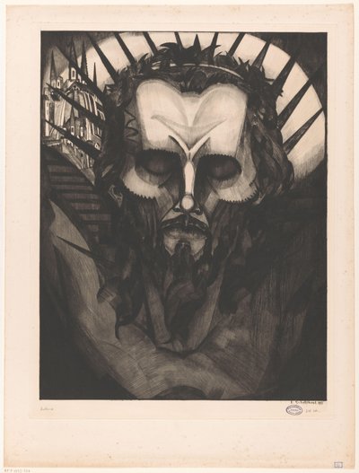 Głowa Chrystusa Tête de Christ I (tytuł oryginalny) autorstwa Lodewijk Schelfhout (signed by artist)