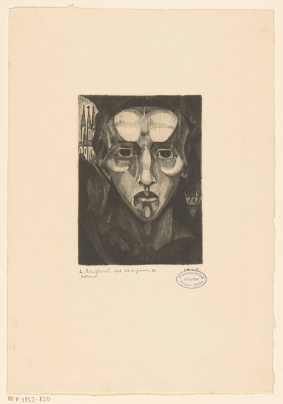 Głowa kobiety Tête de femme III (oryginalny tytuł na przedmiocie) autorstwa Lodewijk Schelfhout (signed by artist)