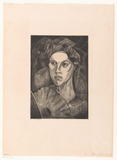Głowa kobiety Tête de femme I (tytuł oryginalny) autorstwa Lodewijk Schelfhout (signed by artist)