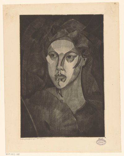 Głowa kobiety Tête de femme I (oryginalny tytuł na przedmiocie) autorstwa Lodewijk Schelfhout (signed by artist)