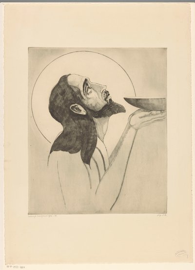 Johannes de Doper Św. Jan Chrzciciel (tytuł oryginalny) autorstwa Lodewijk Schelfhout (signed by artist)
