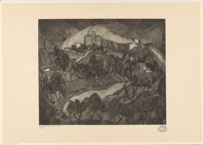 Zamek na wzgórzu Le Château I (oryginalny tytuł na obiekcie) autorstwa Lodewijk Schelfhout (signed by artist)