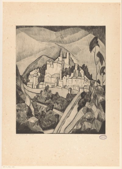 Les Angles I (oryginalny tytuł na obiekcie) autorstwa Lodewijk Schelfhout (signed by artist)