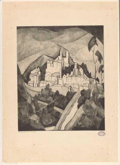 Les Angles I (oryginalny tytuł na obiekcie) autorstwa Lodewijk Schelfhout (signed by artist)