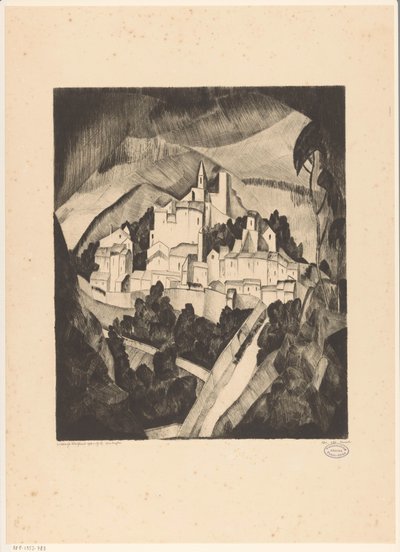Les Angles I (oryginalny tytuł na obiekcie) autorstwa Lodewijk Schelfhout (signed by artist)
