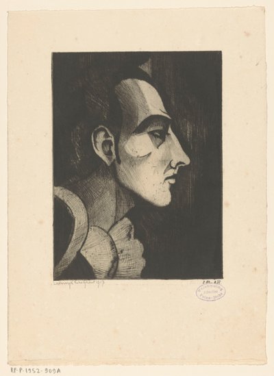 Pierrot I (tytuł oryginalny) autorstwa Lodewijk Schelfhout (signed by artist)