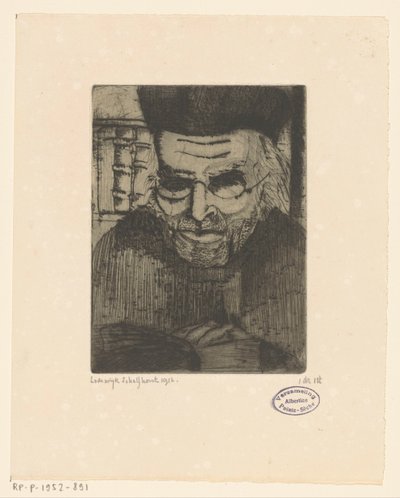 Portret G.J. Brinkmana autorstwa Lodewijk Schelfhout (signed by artist)