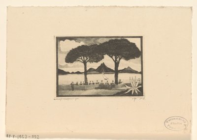 Mały chłopiec Dwa Drzewa (tytuł oryginalny) autorstwa Lodewijk Schelfhout (signed by artist)