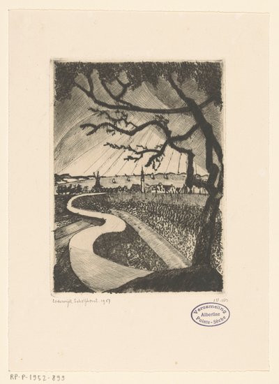 Veere (tytuł oryginalny) autorstwa Lodewijk Schelfhout (signed by artist)