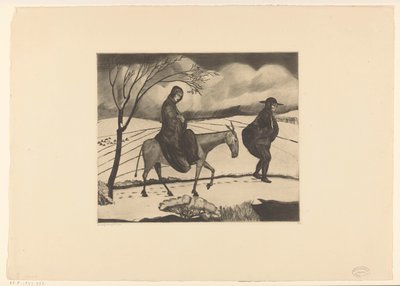 Lot do Egiptu La Fuite Egypt I (tytuł oryginalny) autorstwa Lodewijk Schelfhout (signed by artist)