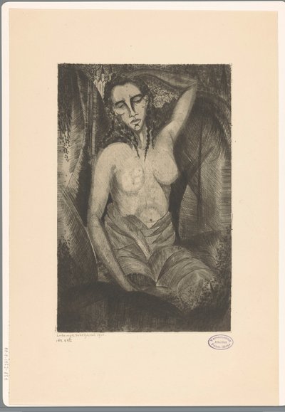 siedząca kobieta Femme assise (tytuł oryginalny) autorstwa Lodewijk Schelfhout (signed by artist)