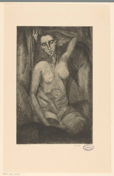 siedząca kobieta Femme assise (tytuł oryginalny) autorstwa Lodewijk Schelfhout (signed by artist)