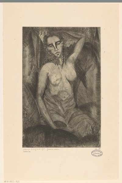 siedząca kobieta Femme assise (oryginalny tytuł na obiekcie) autorstwa Lodewijk Schelfhout (signed by artist)