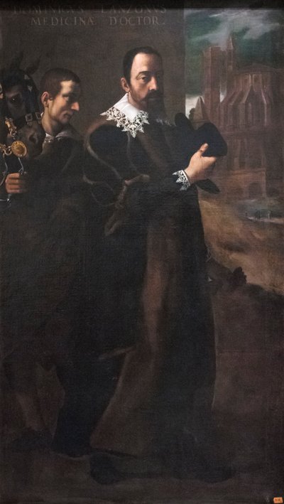 Retrato de Domenico Lanzoni (óleo sobre tela) polonês autorstwa Lodovico (attr. to) Carracci