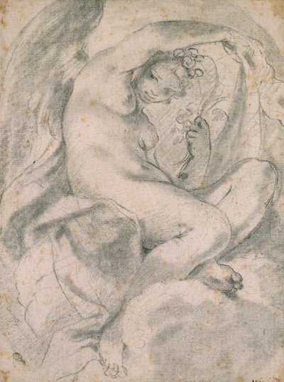 Nimfa prawdopodobnie Flora pośród chmur, 1575-1619 autorstwa Lodovico Carracci