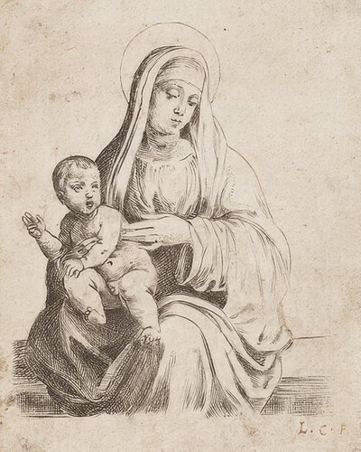 Piękna mała Madonna Giacomo Francia autorstwa Lodovico Carracci