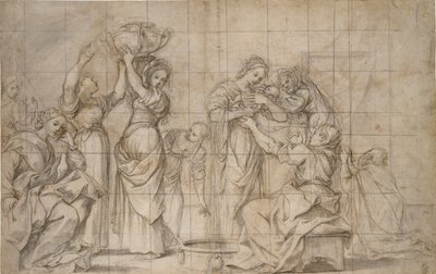 Narodziny Chrzciciela, ok. 1575-1610 autorstwa Lodovico Carracci
