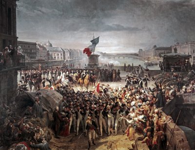 Paryska Gwardia Narodowa dołącza do armii. Wrzesień 1792 r. autorstwa Léon Cogniet