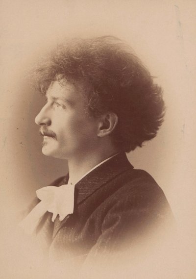 Portret kompozytora Ignacego Jana Paderewskiego 1860-1941, 1890. autorstwa London . Photo studio Elliott and