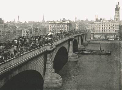 London Bridge patrząc na północ, 1895. autorstwa London Stereoscopic and Photographic Co