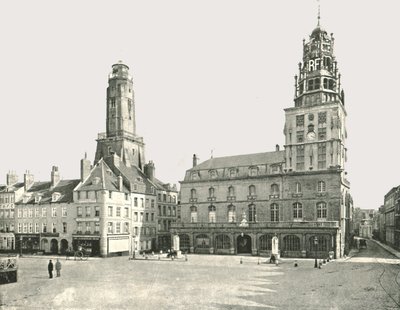 Strażnica i Hotel De Ville, Calais, Francja, 1895. autorstwa London Stereoscopic and Photographic Co