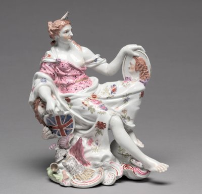Figura Britannii, ok. 1750-60. autorstwa Longton Hall Porcelain Factory