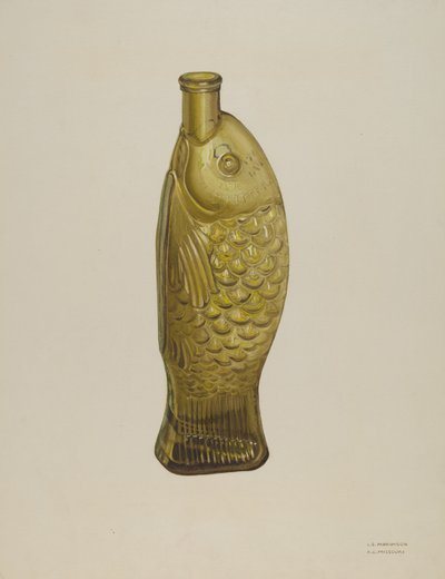 Butelka „Gorzkie ryby” autorstwa Loraine Makimson