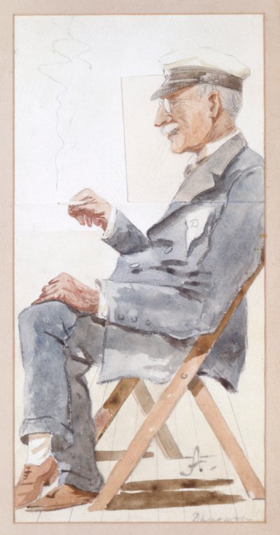 Portret Windham, 4. hrabia Dunraven, początek XX wieku (akwarela) autorstwa Lord Arnold Albermarle