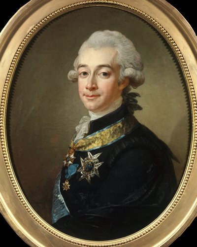 Portret Hansa Axela, hrabiego Fersen (1755 - 1810) Marechal of Suede. Obraz Pascha Lorenza (1733 - 1805). Prywatna kolekcja. autorstwa Lorens the Younger Pasch