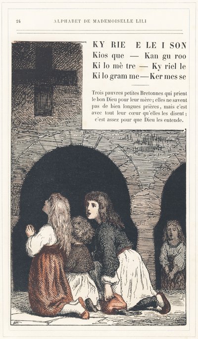 Kyrie Eleison, Kiosk, Kanguroo, Kilometre, Kyrielle, Kilogram, Kermesse, strona 24 - Alfabet autorstwa Mademoiselle Lili, L. Froelicha i taty (samego Hetzela). Bibliotheque  Magasin d