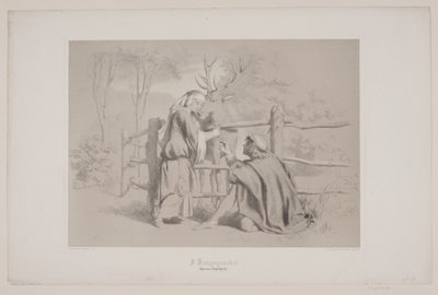 W Kongsgården, pag. 65, ilustracja do „Lotu jelenia” Christiana Winthera autorstwa Lorenz Frølich