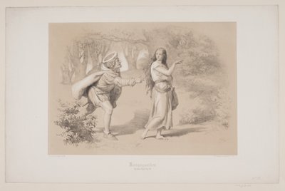Kongsgården, pag. 69, ilustracja do "Lotu jelenia" Christiana Winthera autorstwa Lorenz Frølich