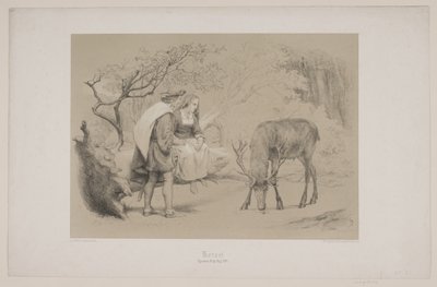Krzyż, s. 299, ilustracja do "Lotu jelenia" Christiana Winthera autorstwa Lorenz Frølich