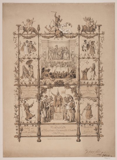 Pamiątkowe czasopismo o karnawale artystów 3 marca 1854 r. autorstwa Lorenz Frølich