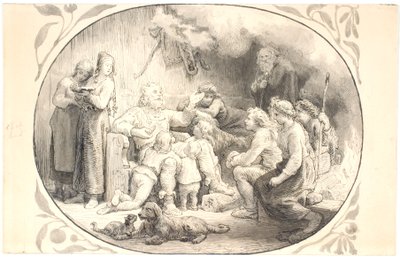 Ilustracja do rozdziału „Drużyna wraca do domu” autorstwa Lorenz Frølich