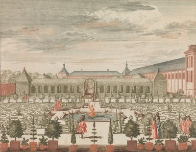 Ogród Królowej z Zielonym Gabinetem i Oranżerią od tyłu, w: To..., b.d. autorstwa Lorenz Scherm