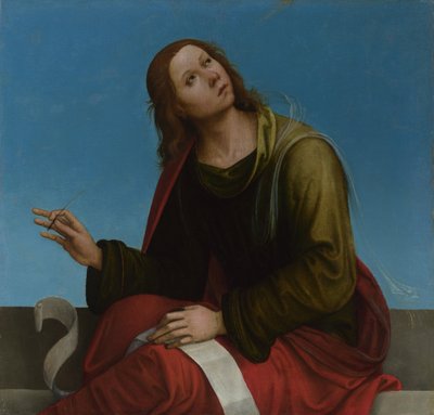 Ołtarz główny św. Jana Ewangelisty, Oratorium S. Pietro in Vincoli, 1505 autorstwa Lorenzo Costa