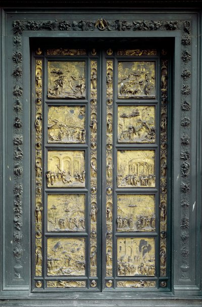 Brama Raju, zrealizowana przez Ghiberti Lorenzo (1378-1443) autorstwa Lorenzo Ghiberti