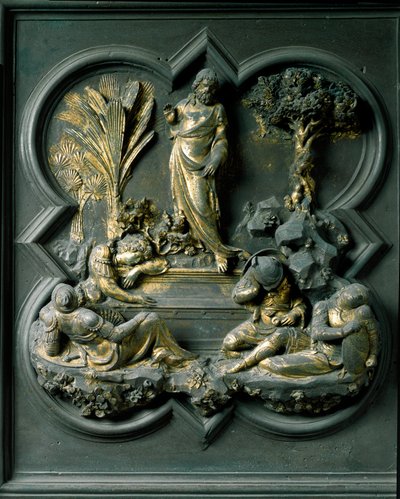 Zmartwychwstanie Chrystusa, dziewiętnasty panel drzwi północnych baptysterium San Giovanni autorstwa Lorenzo Ghiberti
