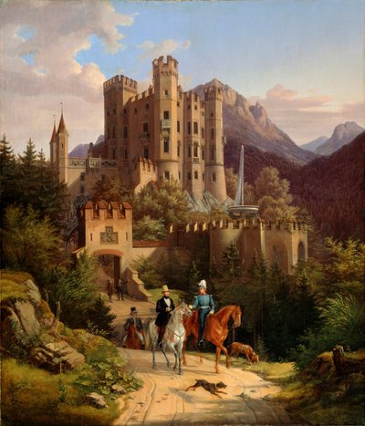 Książę koronny Maksymilian na koniu w Hohenschwangau”, 1838-1839. autorstwa Lorenzo II Quaglio